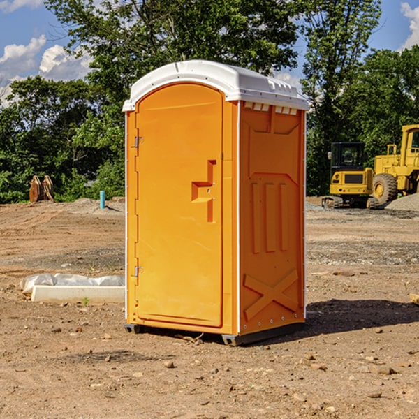 how often are the portable toilets cleaned and serviced during a rental period in Hathorne